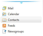 Contacts menu of the Live Mail